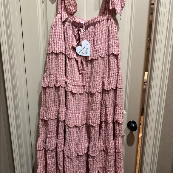 Buddy Love Pink Gingham Maxi Dress - Picture 2 of 6